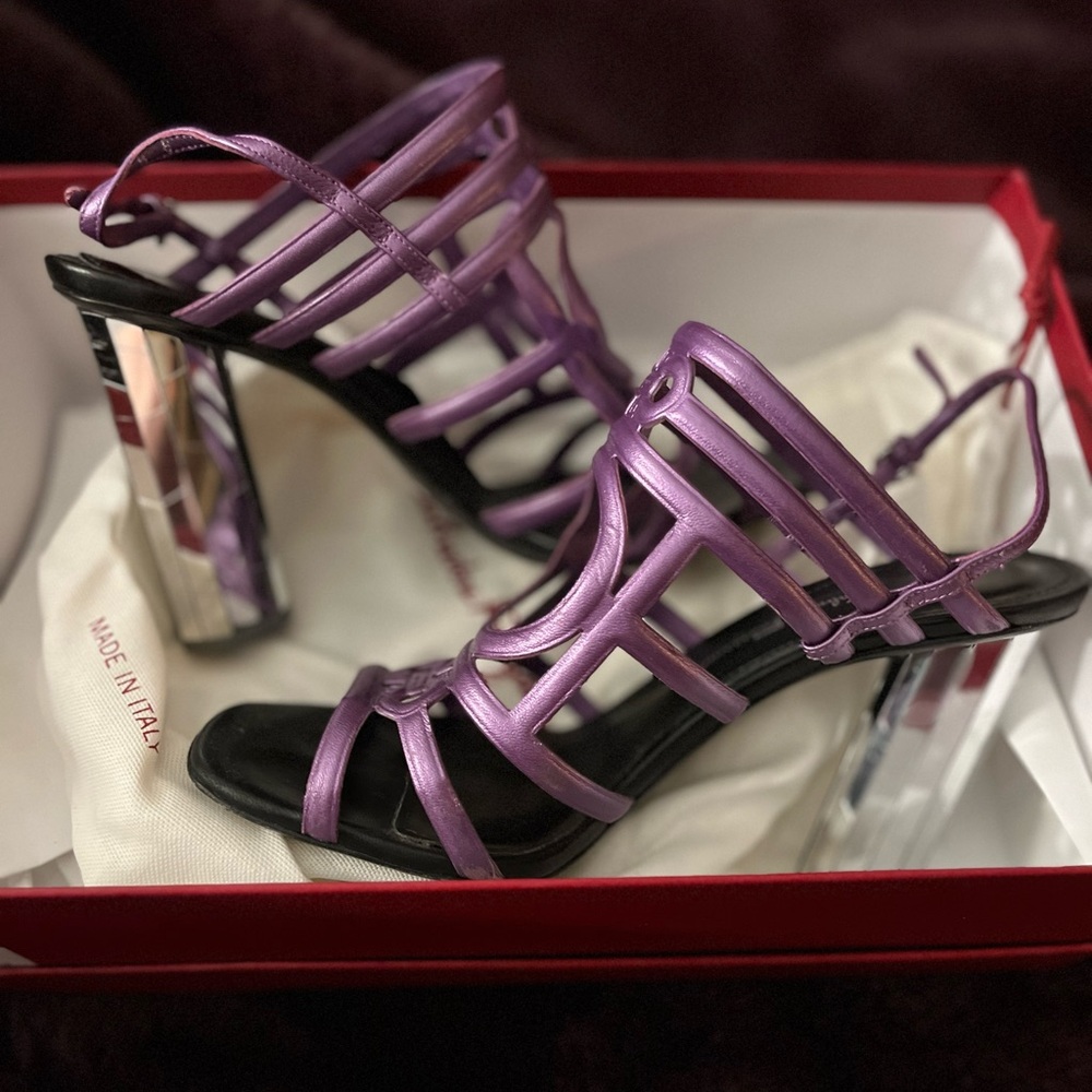 Salvatore Ferragamo Florenza sandal in U.S. women’s size 8.5, sparkly, luxury